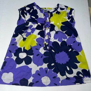 Carters Baby Girl Size 3T Purple Florals Dress 100% Cotton Spring Summer